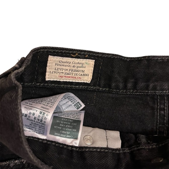 Levi’s Premium 501® Original Fit High Rise Women’s Black Denim Shorts (Size 24) - Picture 6 of 8